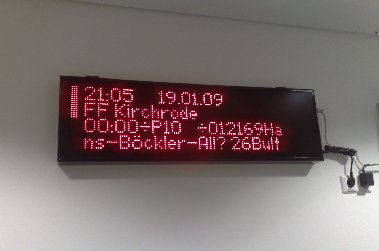 Display im Alarmeingang